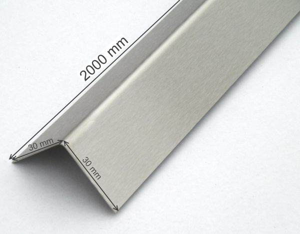 Edelstahl-Winkel 30x30 mm L- Profi Eckschutz-winkel Ecken Schutz Kantenschutz 2000mm V2A