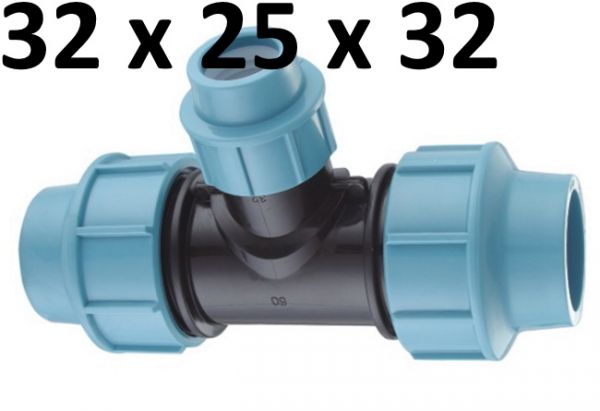 PE Rohr T-Stück 32 mm zu 25 mm Verteiler Fitting Red Reduzier Wasser