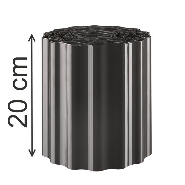20cm Rasenkanten Rasen Einfassungen Beetrand Rasen Grenzen Schwarz 9mX 20 cm