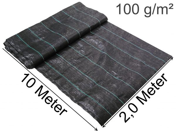 10m x 2m Anti Unkrautvlies Abdeckvlies Bodengewebe Unkrautfolie Pflanzen Schutz Vlies Mulchvlies 