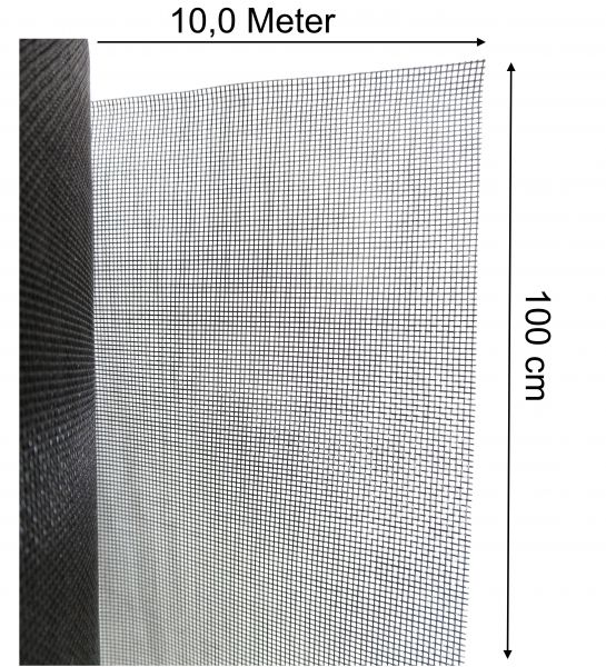 Mückenschutz Fliegennetz Insektengaze Mückengitter aus Fiberglas 100cm x 10m