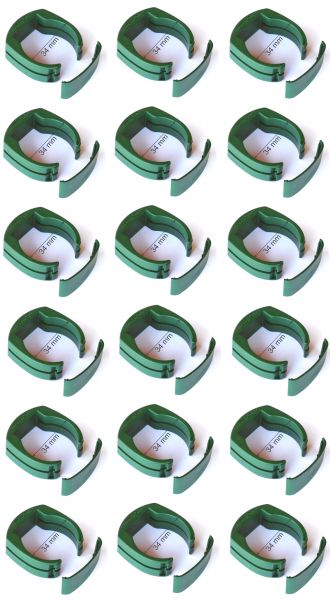 18 x 34 mm Zaun Pfosten Halter Clip Gartenzaun Schweißdraht Gartengitter grün Drahthalter