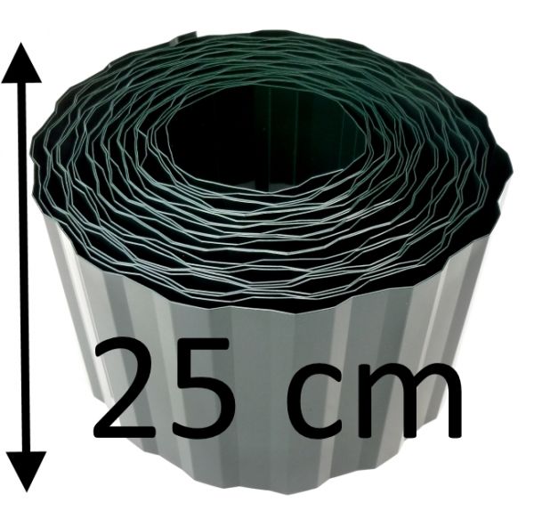 1 Rolle Rasenkante 9m x 25cm für 0,76€/m Beeteinfassung Beetumrandung Mähkante Palisade