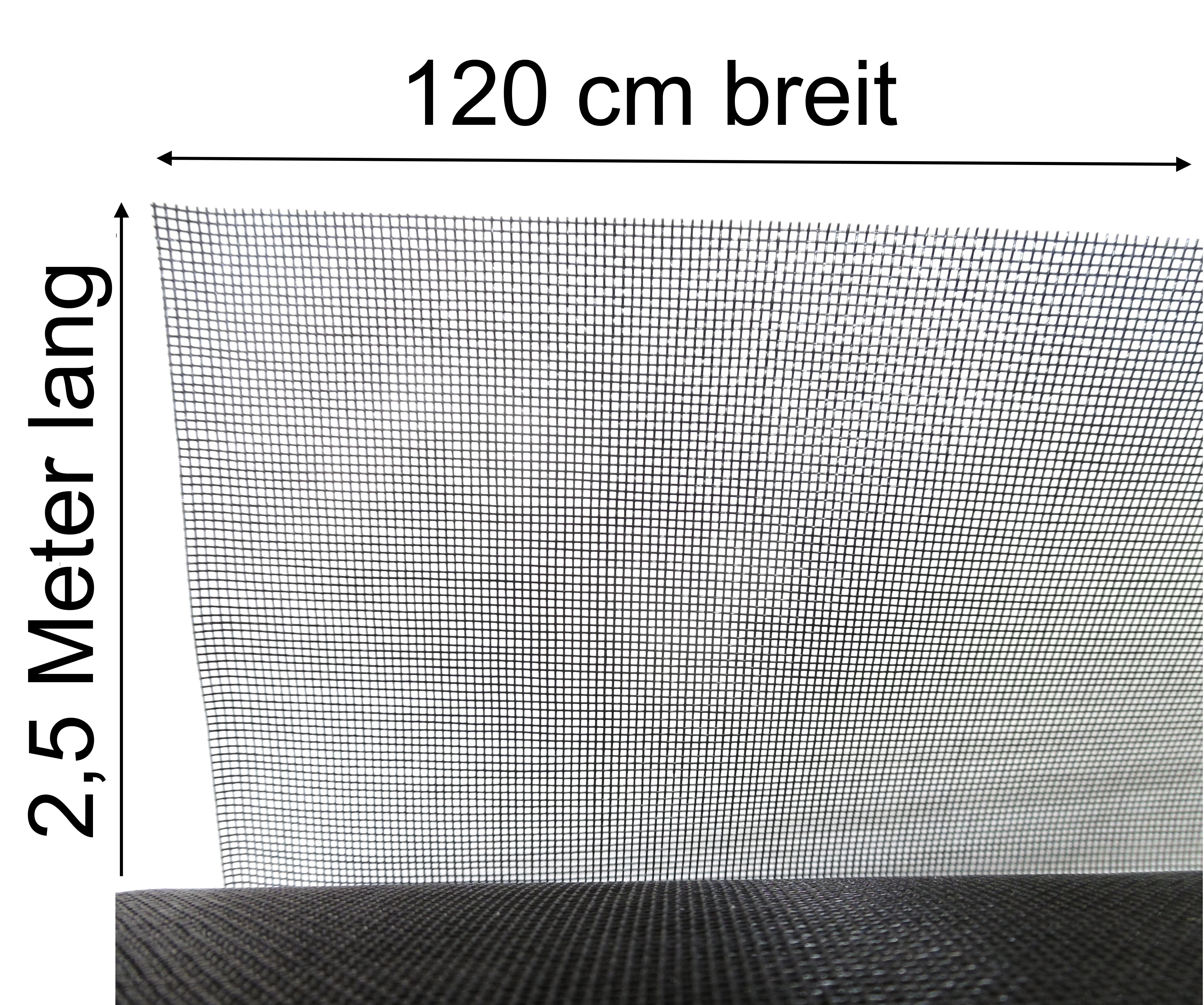Fliegennetz Fliegengitter Mückengitter Mückengaze aus Fiberglas 1,2m x 2,5m  lang