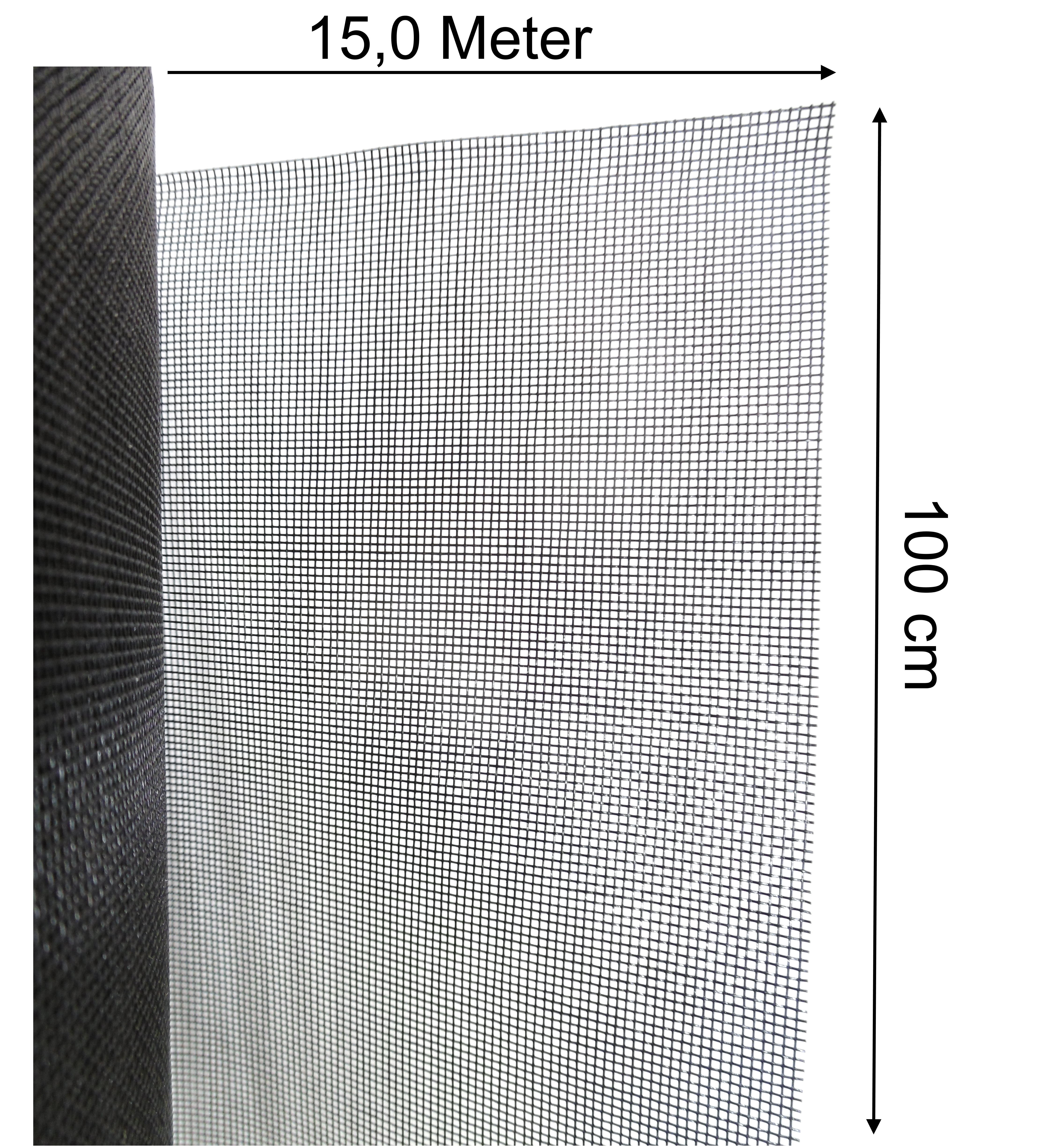 Insektengitter Fliegennetz Insektengaze Mücken-Schutz Fiberglas 100cm x 15m  lang