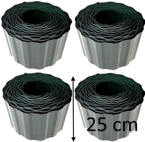 4 Rollen Beetumrandung je 9m x 25cm 0,72€/m Beeteinfassung Raseneinfassung Rasenkante Palisade